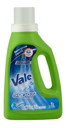Imagen 1 de 4 de Detergente Liquido Para Ropa Vale Sport 1l