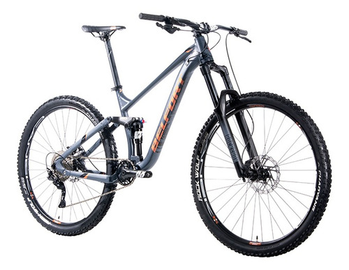 Imagen 2 de 3 de Mountain bike Belfort Bikes Balam 35 Silver 2022 R29 10v frenos de disco hidráulico cambio Shimano Deore CS-M4120 color grafito/naranja