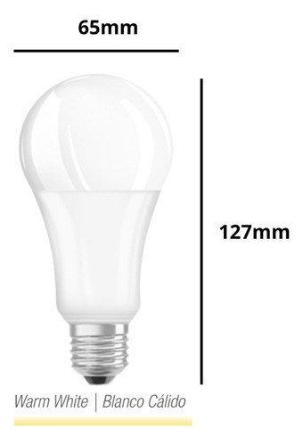 Ampolleta Led 14w (100w) Blanco Calido Osram Pack 10