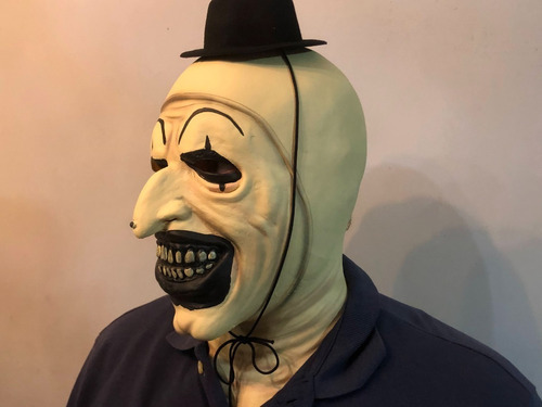 Halloween Palhaço Assassino Art Terrifier Máscara De Látex Cor Branco Art The Clown