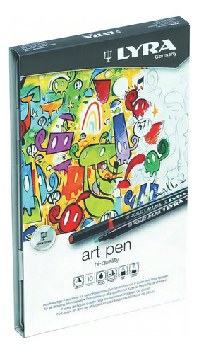Marcadores Lyra Art Pen Set De 10 Colores Color Multicolor