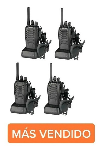 4 Radios Baofeng Bf 888s Walkie Talkie Con Manos Libres