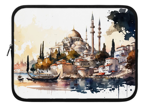 Funda Para Tableta Estambul 10 13  Ilustracion Lindo Estuche