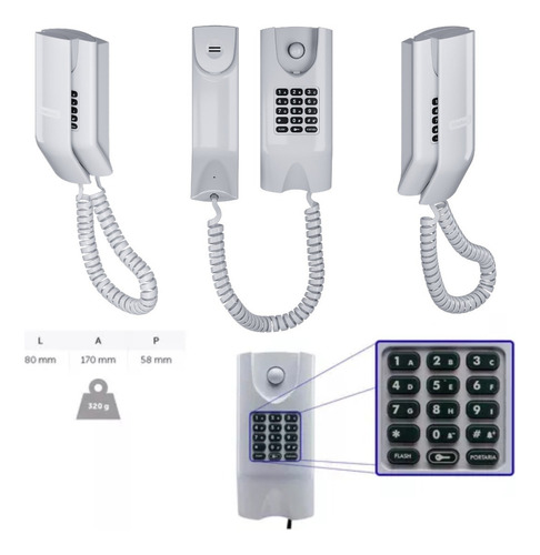 Kit Porteiro Coletivo 24 Pontos Com Interfone Intelbras