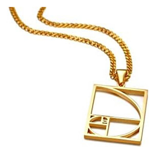 Hisatan Unisex Acero Inoxidable Chapado En Oro Geometría Fib