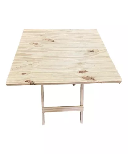 Mesa Alta Plegable Madera Grande 80 Cm Importada Portátil