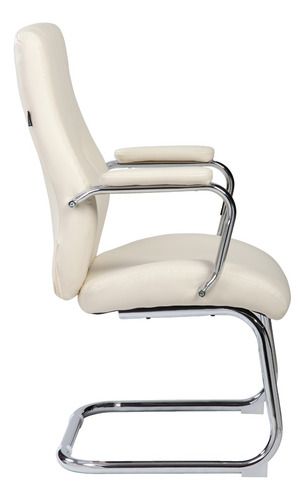 Imagen 3 de 4 de Silla Interlocutora De Oficina Wobi Color Beige
