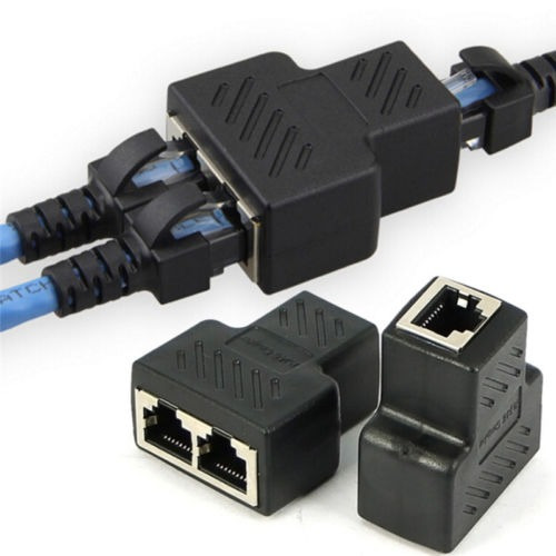Formas De 1 A 2 Rj45 Lan Ethernet Red Cable Hembra Splitter 