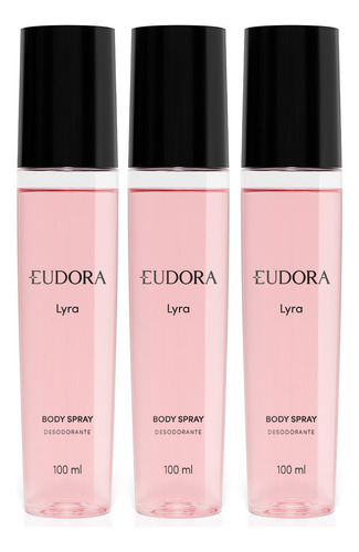 Lyra Eudora body spray desodorante 100ml 3 unidades