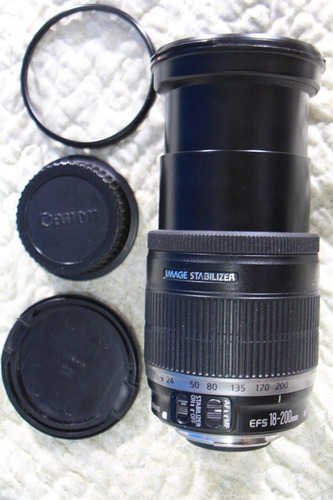 Lente Canon 18-200mm Is Com Filtro Uv Descontão A Vista (Usado)