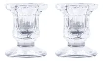 Comprar Pack X 2 Portavelas De Vidrio Soporte Candelabro Decoracion
