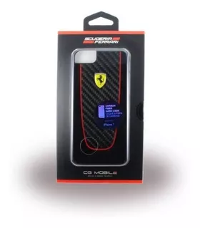 Case Funda iPhone SE 2020 7/8 6 6s Ferrari Fibra De Carbono