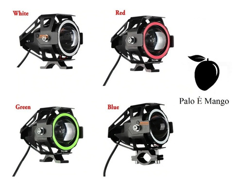 Imagen 3 de 8 de 2 Exploradoras Led Ojo Angel Grande Moto/ Carro + Accesorios