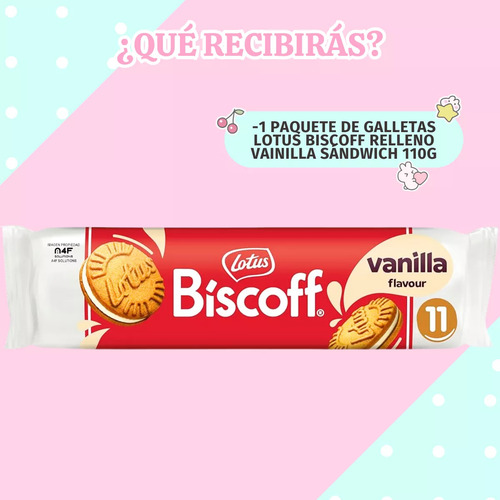 Galletas Lotus Biscoff Relleno Vainilla Sandwich 110g 2 Pack