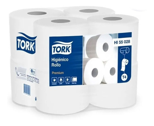 Papel Higiénico - Tork Premium - Doble Hoja 8 Uds - 50 Mts. 