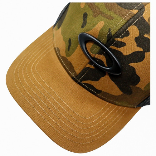 Boné Oakley Metal Ellipse Trucker Camuflado Almond