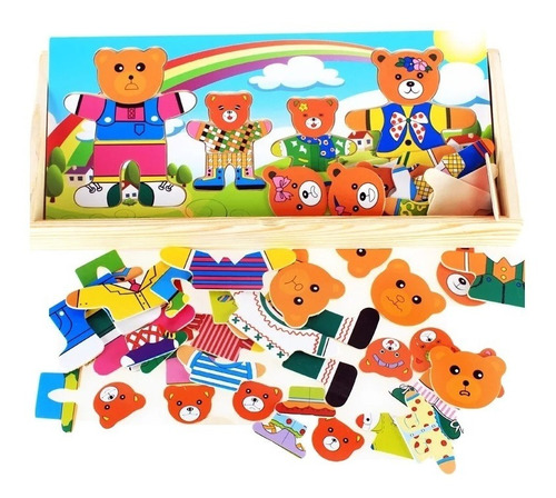 Puzzle Rompecabezas Encaje  Niños/bebes De Madera