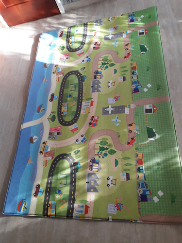 Alfombra De Juegos Reversible Antigolpes Para Niños.