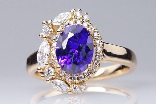 Imagen 2 de 10 de Anillos Sortija Compromiso Mujer Oro 18k Regalo Mama Mujeres