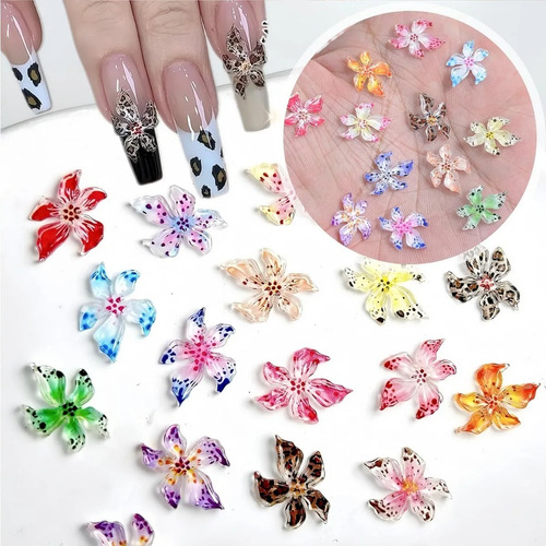 50 Adornos De Flores Para Decoración De Uñas,flores Hawaiana
