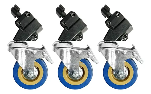Ruedas Dolly 8cm Para Tripode Stand Con Freno