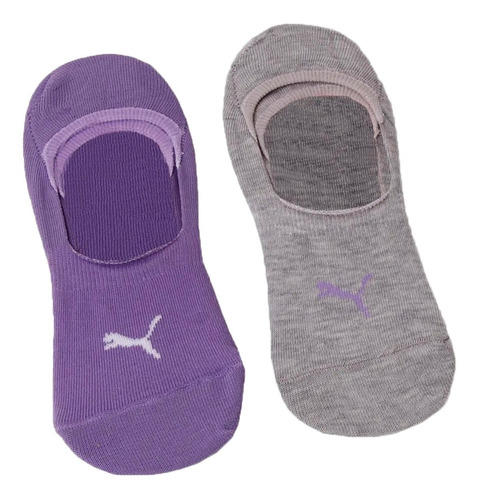 Invisible Puma Running Mujer Footie Gris - Lila Cli 