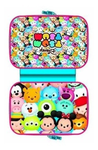 Cartuchera Rectangular Tsum Tsum Goma Eva 2 Cierres Color Multicolor