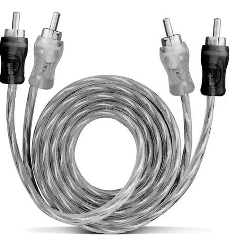 Imagem 1 de 3 de Cabo Rca 1 Mt - Svart - Transparente - Silicone