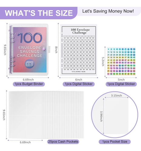 Carpeta De Ahorro 100 Sobres 2024 Brillante