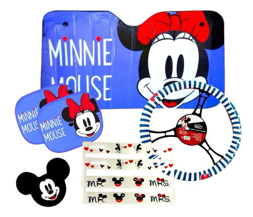 Parasoles, Porta Placas Cubre Volante Y Más De Minnie Mouse 