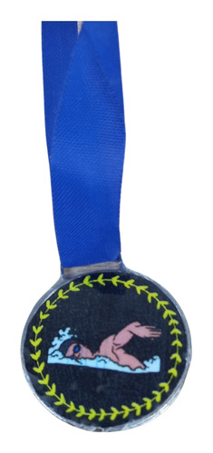 Medalha De Natação Esportes 30mm Personalizada 1 Fit