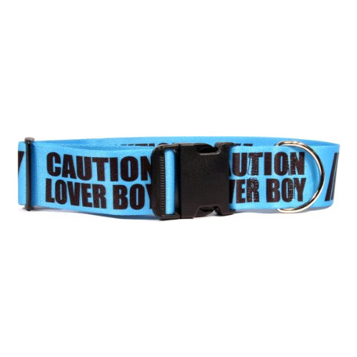 2 'caution Lover Boy Collar De Perro De 3-4' De Ancho Y Se A