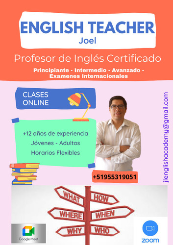 Profesor De Inglés Con Experiencia Método Práctico Y Efect