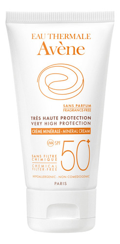 Protector solar  Avène  Crema Mineral 50FPS  en tubo 50mL