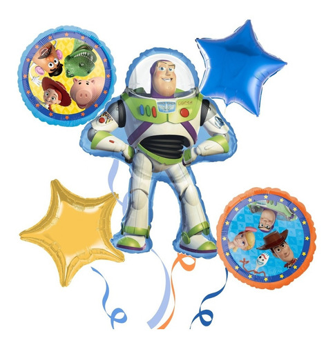 Globos Toy Story Buzz Lightyear (5 Piezas)