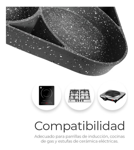Sarten De Aluminio Antiadherente Con 4 Hoyos De
