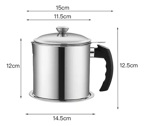 Olla De Filtro De Aceite De Acero Inoxidable De 1.3 L | MercadoLibre