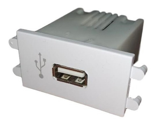 Modulo Usb Simple Toma Celular Pared Blanco Para Sica Life