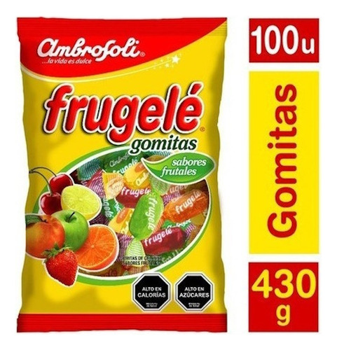 Gomitas Frugele Sabores Frutales Surtidos 100 Unidades