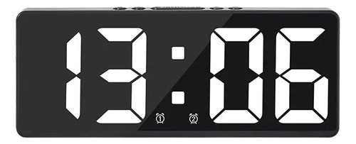 Reloj Digital Con Espejo Led, Pantalla Grande, Alarma, Tempe