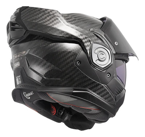 Casco para moto rebatible LS2 Advant escamoteável Advant X ff901 negro mate carbon talle S