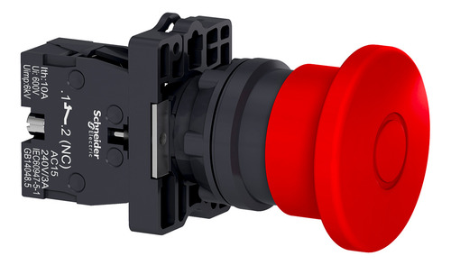 Botão Plastico Soco Emergência D40mm 1nf 22mm Vm Schneider