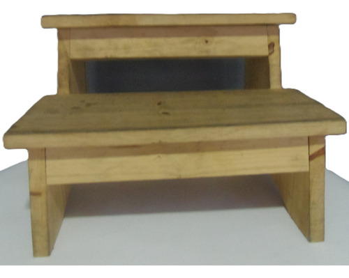 Banqueta Escalera Madera Pino 24 Cm - Ideal Para Tu Hogar Madera Pino (Usado)
