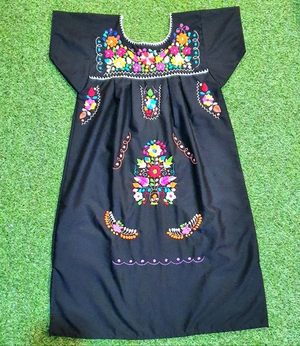 Vestido Mexicano Infantil T10 Bordado A Mão Original Varal