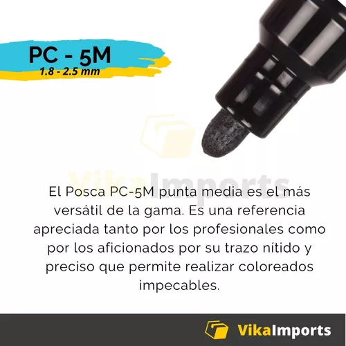 MARCADOR UNI-POSCA PC-5M 1.8-2.5MM NEGRO