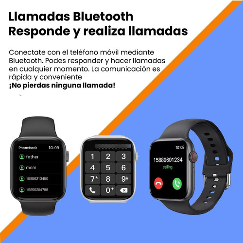 Smartwatch Genérica T500 1.54" caja negra, malla negra