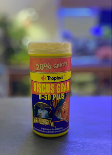 Imagem 4 de 6 de Ração Tropical Discus Gran D-50 Plus 110g Peixe Acará Disco