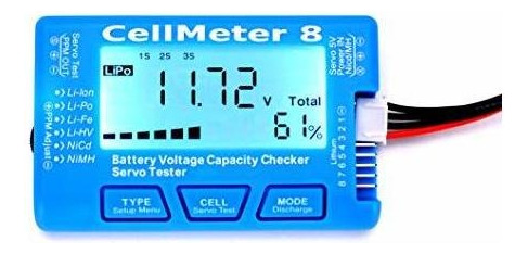 Rc Cellmeter 8 Comprobador De Capacidad De Batería Digital 