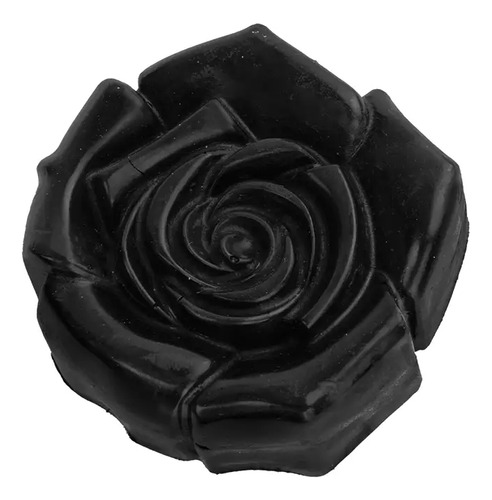 Jabón De Carbón Activado Artesanal Forma De Rosa 50 Grs