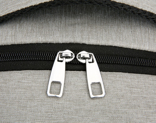 Mochila Para Laptop 15 Pulgadas 35l Antirrobo E Impermeable Gris Liso